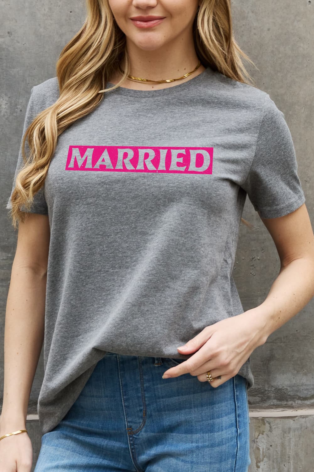 Simply Love MARRIED Graphic Cotton Tee