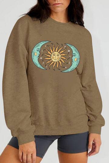 Simply Love Simply Love Full Size Sun and Moon Graphic Sweatshirt