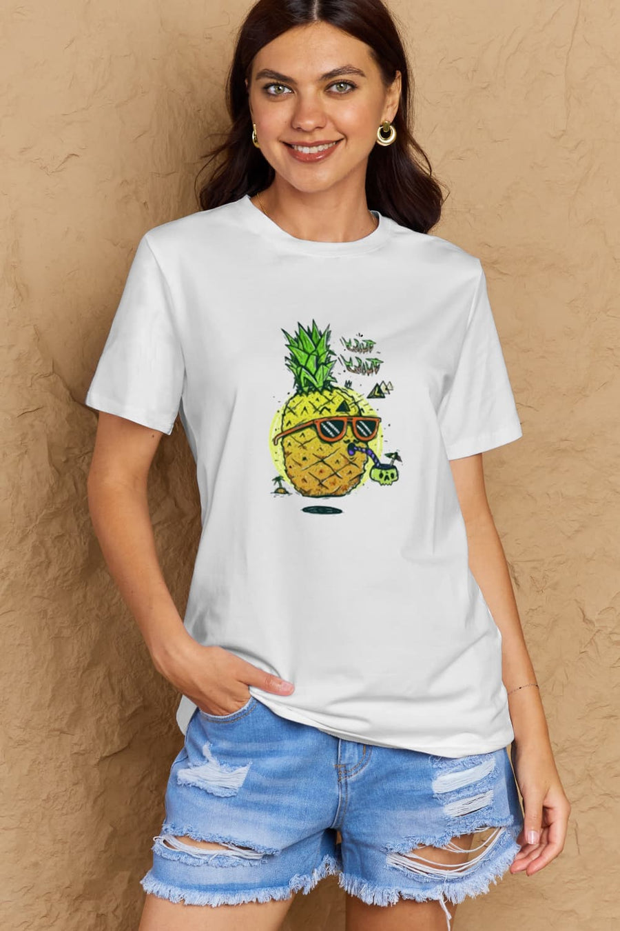 Simply Love Full Size Pineapple Graphic Cotton Tee