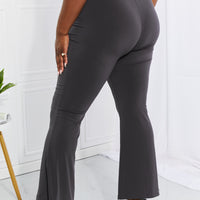 Zenana Full Size First Class High Rise Slit Flare Pants