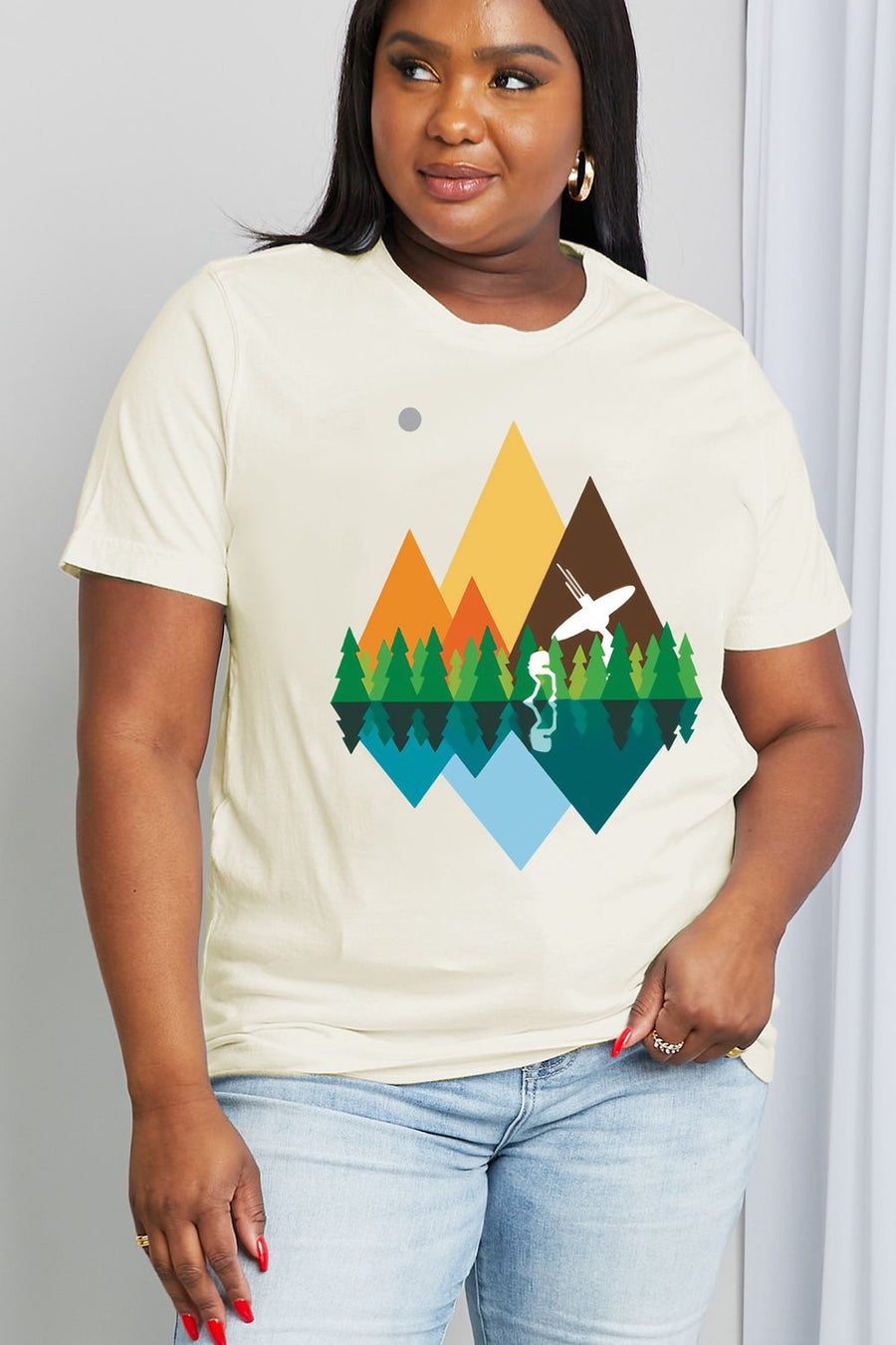 Simply Love Full Size Geometric Graphic Cotton Tee