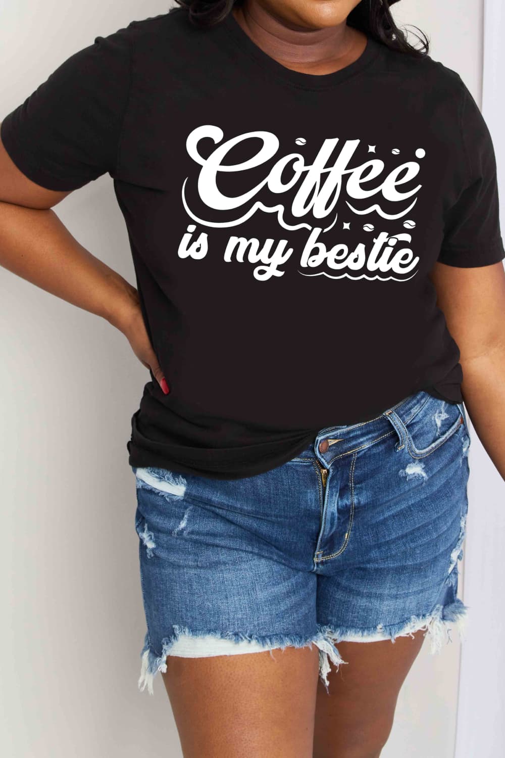 Simply Love Full Size COFFEE IS MY BESTIE Graphic Cotton T-Shirt