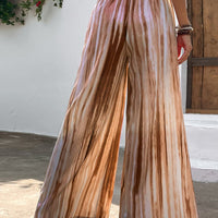 Striped High Waist Wide Leg Pants