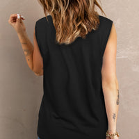 Distressed Round Neck Tank