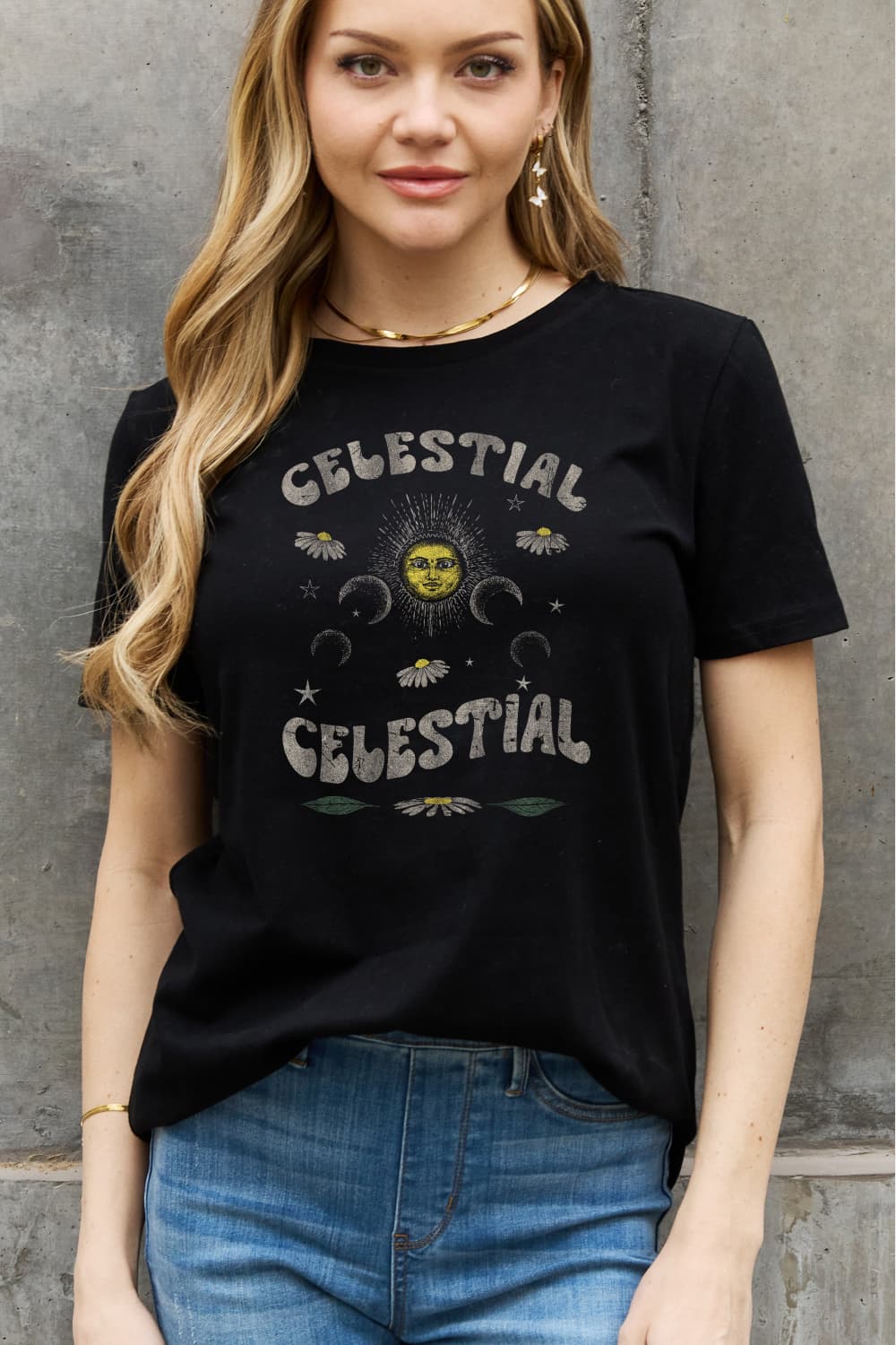 Simply Love Full Size CELESTIAL CELESTIAL Graphic Cotton Tee