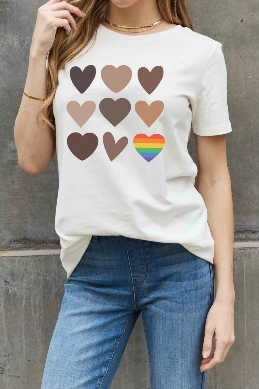 Simply Love Full Size Heart Graphic Cotton Tee