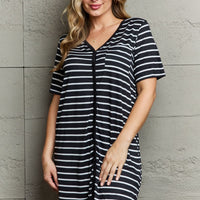 MOON NITE Button Down Sleepwear Dress