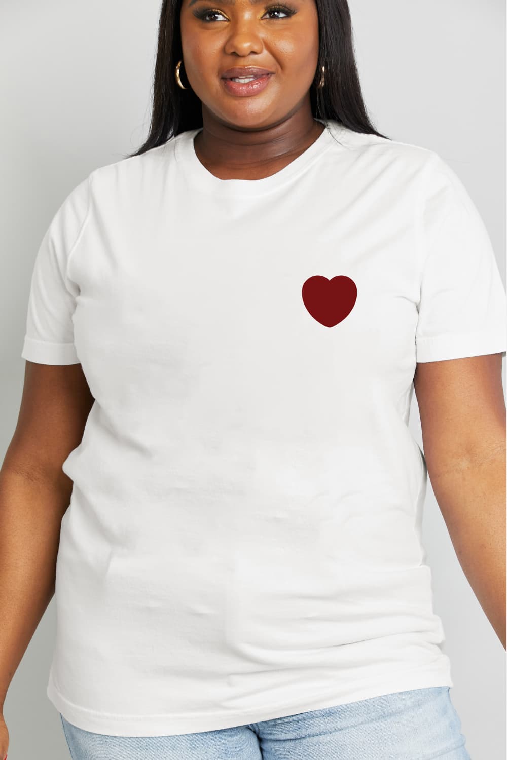 Simply Love Full Size Heart Graphic Cotton Tee