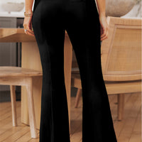 Front Slit Flare Leg Pants