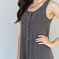 HEYSON All About Comfort Sleeveless Button Down Midi Dress