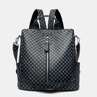 Printed PU Leather Backpack