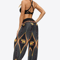 Exotic Style Printed Ruched Pants