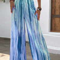 Striped High Waist Wide Leg Pants