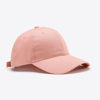 Plain Adjustable Cotton Baseball Cap