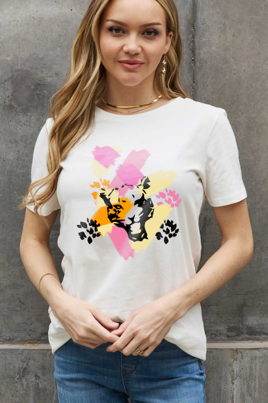 Simply Love Full Size Tiger Graphic Cotton Tee