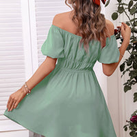 Off-Shoulder A-Line Mini Dress