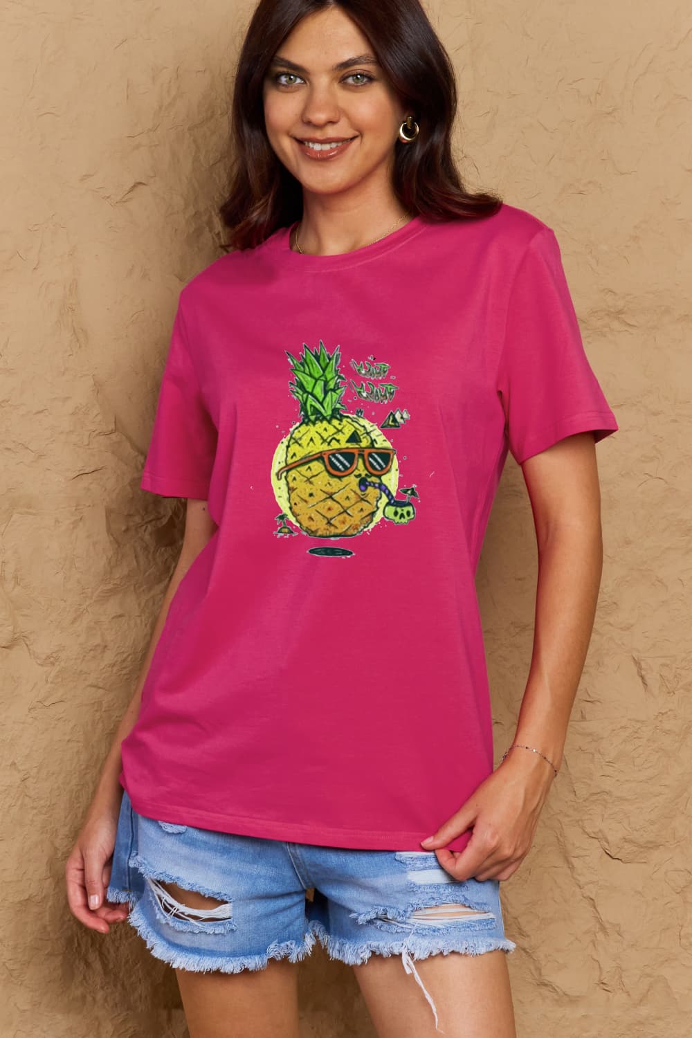 Simply Love Full Size Pineapple Graphic Cotton Tee