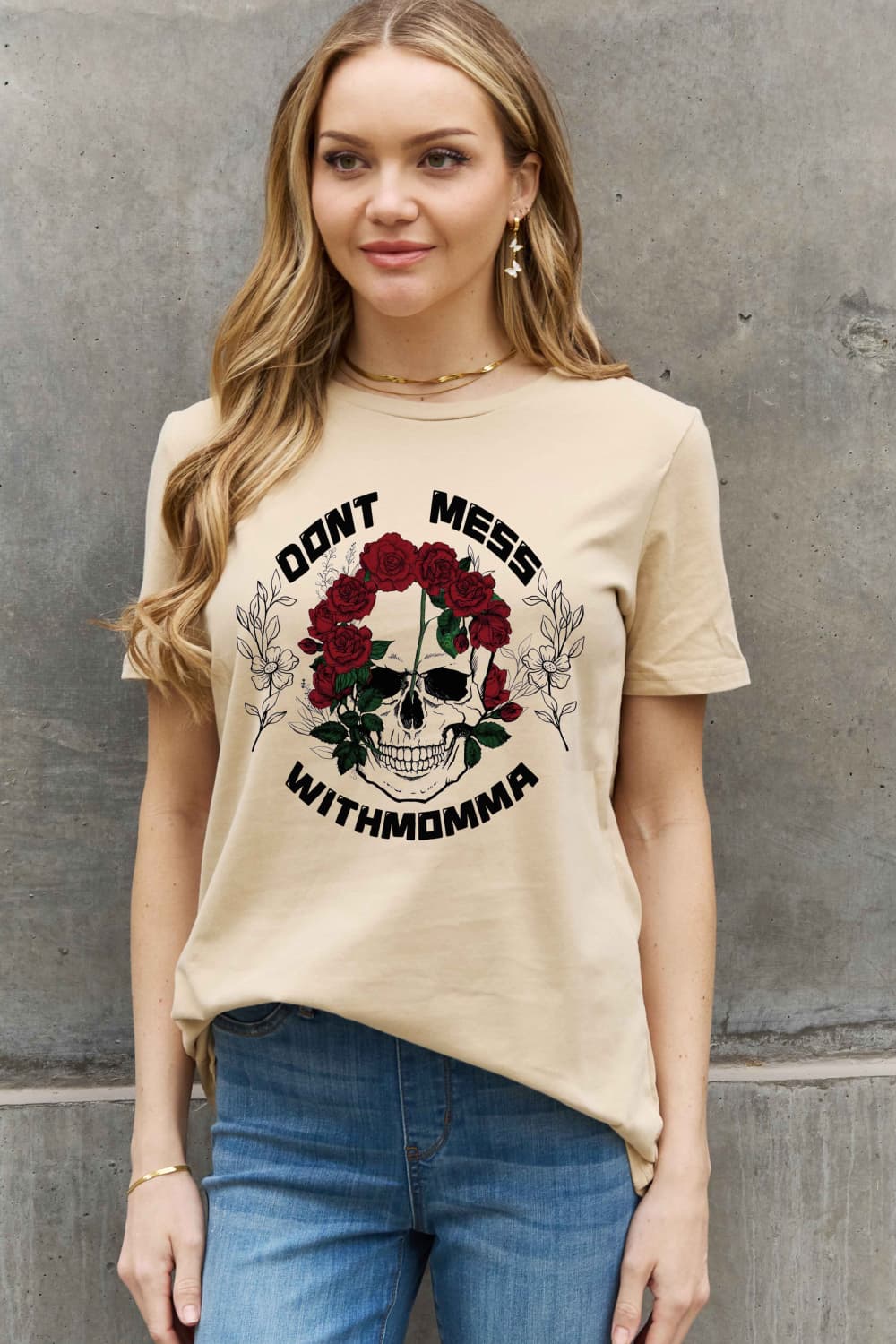 Simply Love Full Size DON‘T MESS WITH MOMMA Graphic Cotton Tee