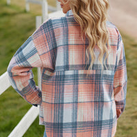 Plaid Dropped Shoulder Shacket