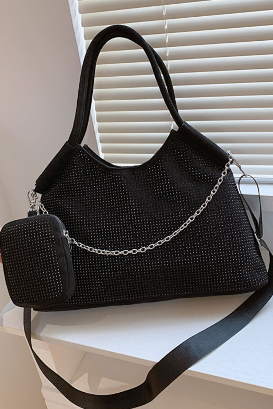 Glitter PVC Large Hand Bag