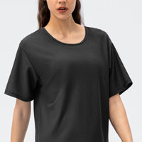 Round Neck Short Sleeve Active Tee