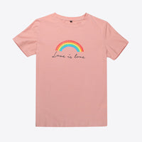 LOVE IS LOVE Rainbow Graphic Tee Shirt