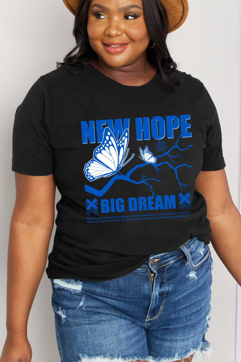 Simply Love Full Size NEW HOPE BIG DREAM Graphic Cotton Tee