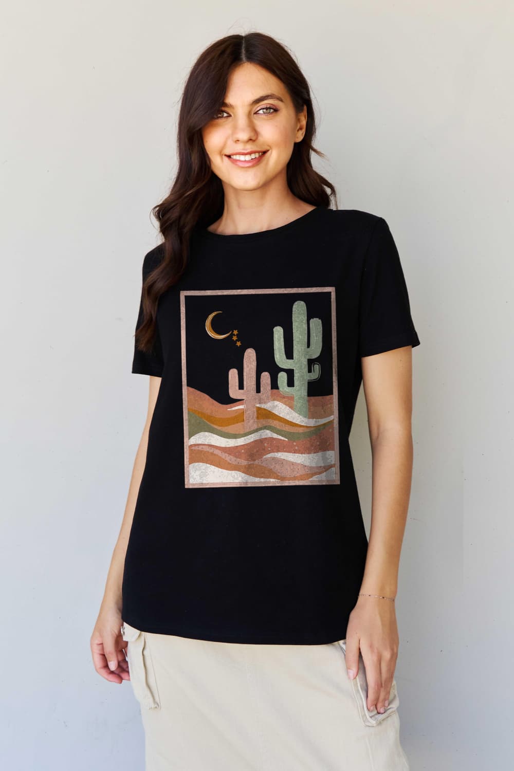 Simply Love Full Size Night Time Desert Graphic Cotton Tee