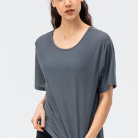 Round Neck Short Sleeve Active Tee