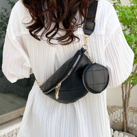 PU Leather Sling Bag with Small Purse