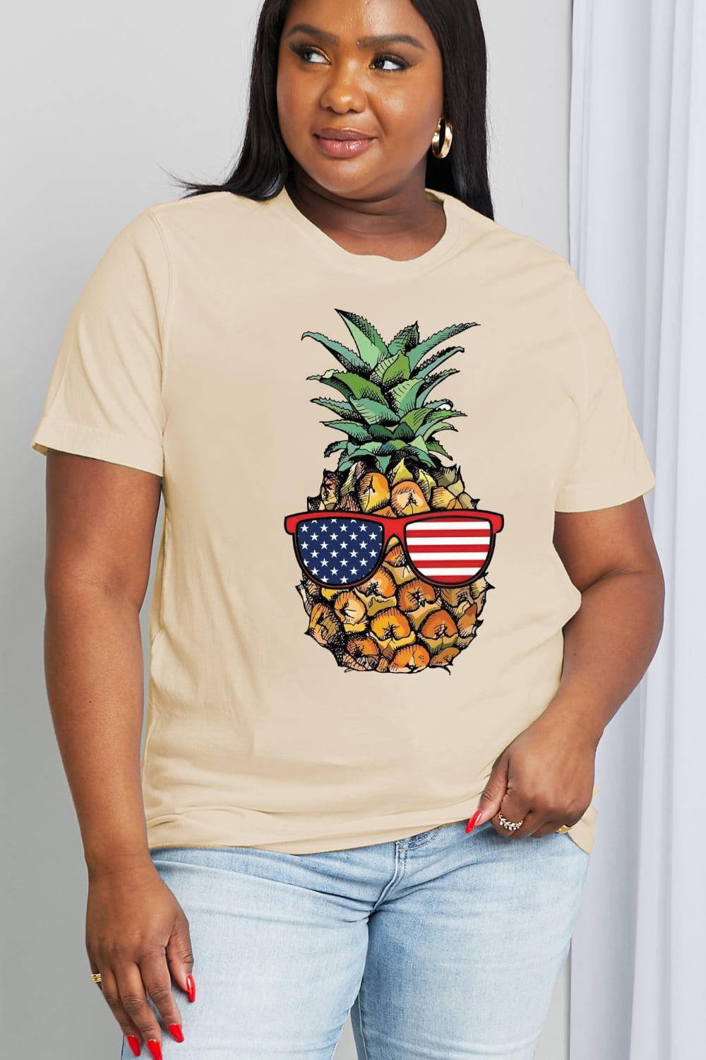 Simply Love Full Size Pineapple Graphic Cotton Tee