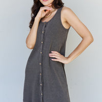 HEYSON All About Comfort Sleeveless Button Down Midi Dress