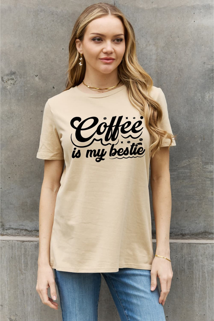 Simply Love Full Size COFFEE IS MY BESTIE Graphic Cotton T-Shirt