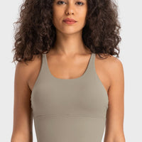 Crisscross Back Ladder Detail Sports Bra