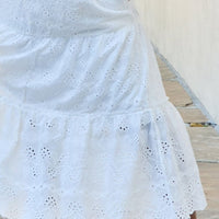 Sweet Lovey By Jen Breezy Day Full Size Eyelet Tiered Maxi Skirt