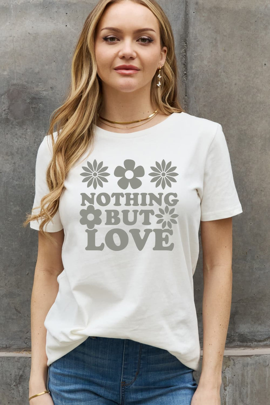 Simply Love Full Size NOTHING BUT LOVE Graphic Cotton Tee