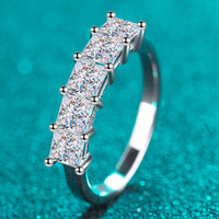 Romantic Surprise 2 Carat Moissanite Rhodium-Plated Ring