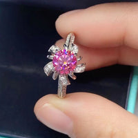 1 Carat Moissanite Flower-Shaped Ring