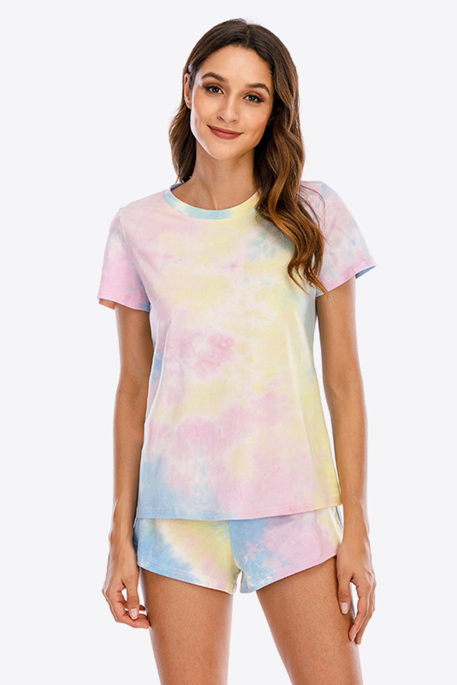 Tie-Dye T-Shirt and Shorts Lounge Set