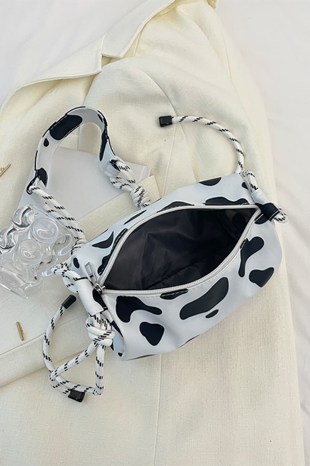 Animal Print Nylon Handbag