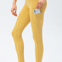 Full Size Slim Fit High Waist Long Sports Pants with Pockets