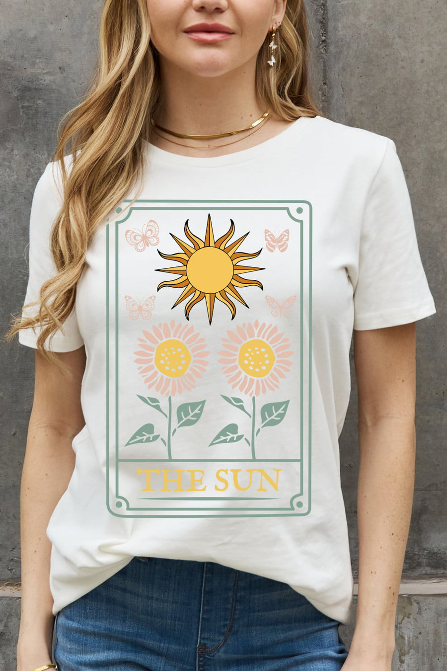 Simply Love Full Size THE SUN Graphic Cotton Tee