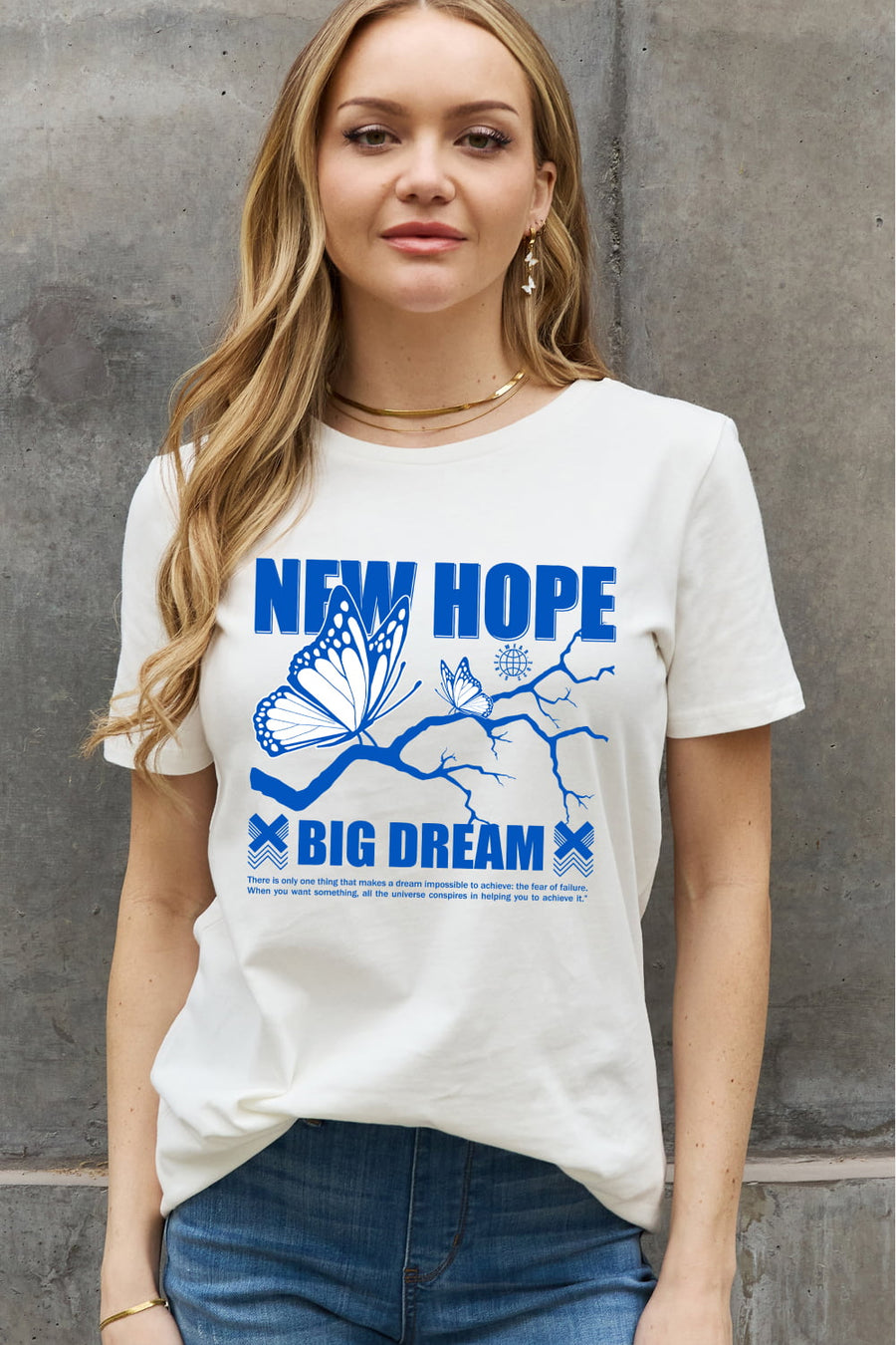 Simply Love Full Size NEW HOPE BIG DREAM Graphic Cotton Tee