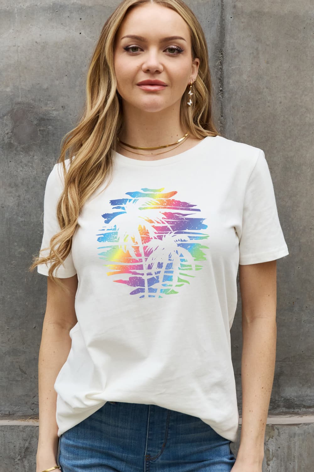 Simply Love Full Size Coconut Tree Graphic Cotton Tee