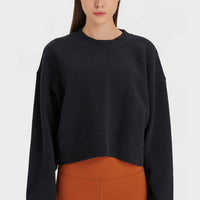 Textured Dropped Shoulder Sports Top