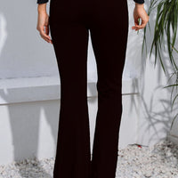 High Waist Long Flare Pants