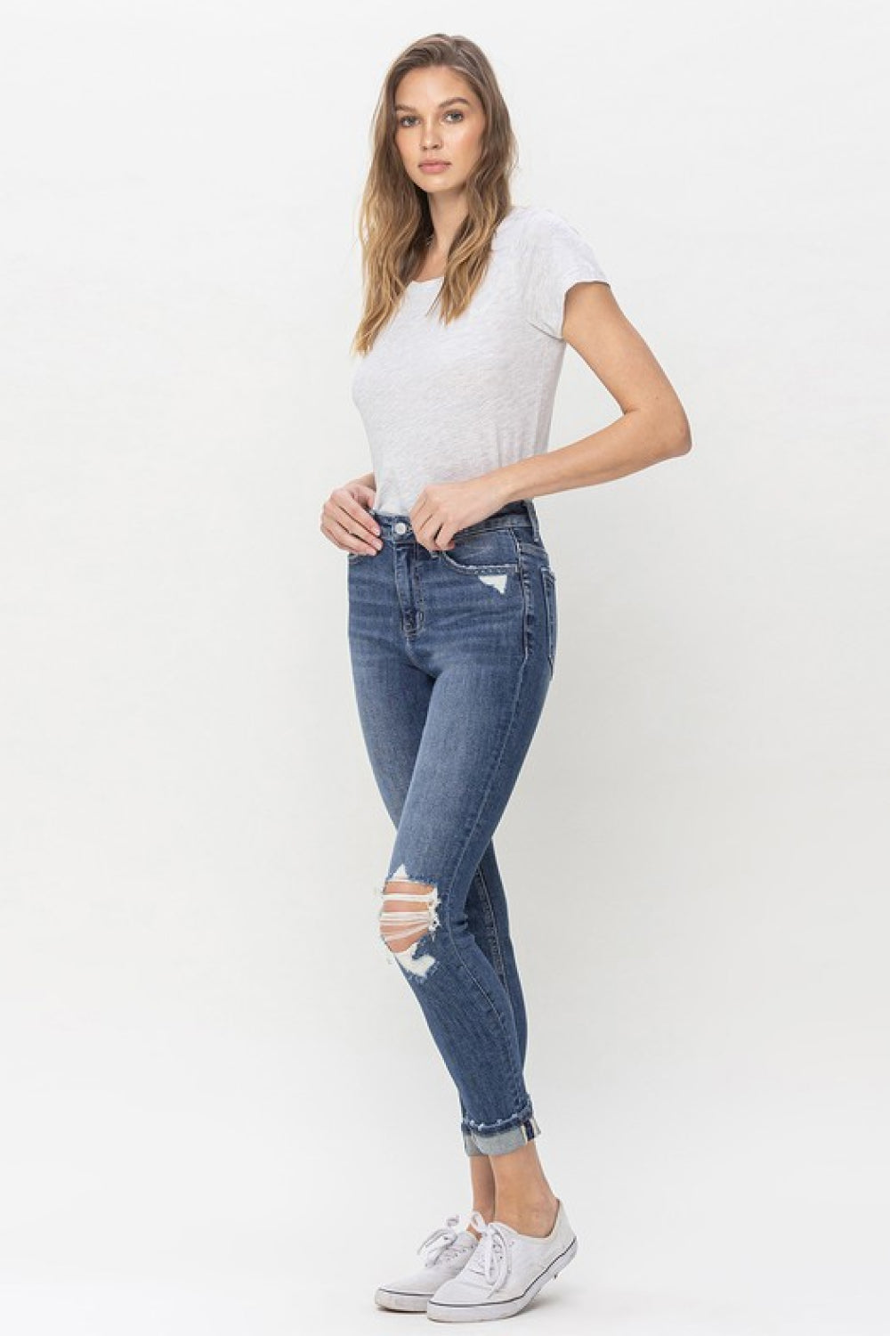 Vervet by Flying Monkey Teagan Full Size High Rise Cropped Skinny Jeans