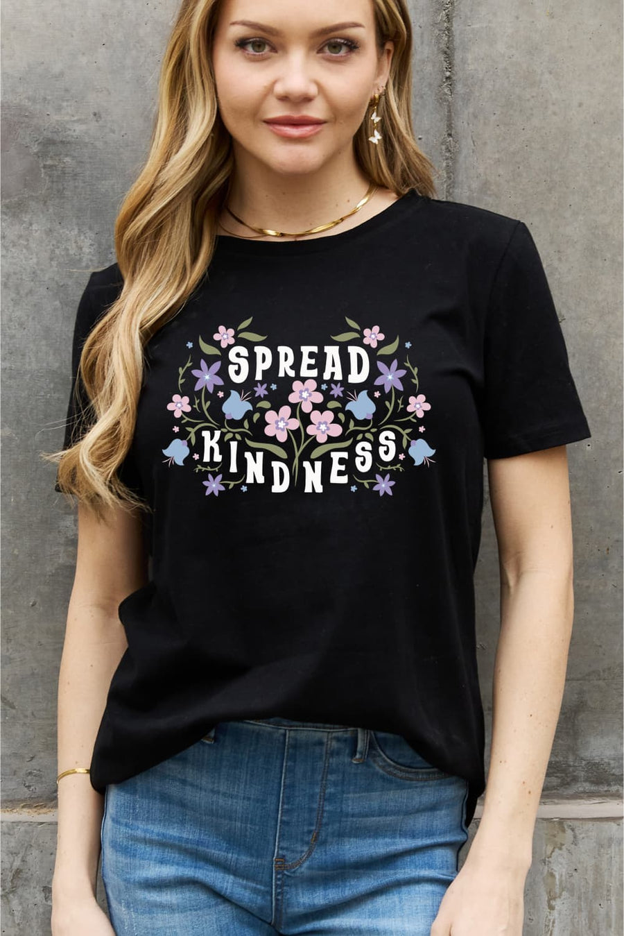 Simply Love Full Size SPREAD KINDNESS Graphic Cotton Tee