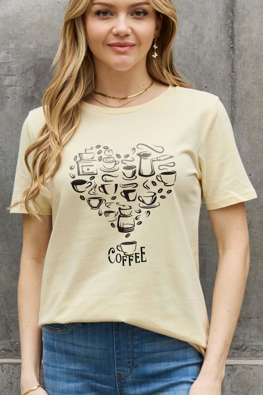 Simply Love Full Size COFFEE Graphic Cotton Tee