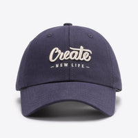 CREATE NEW LIFE Adjustable Cotton Baseball Cap